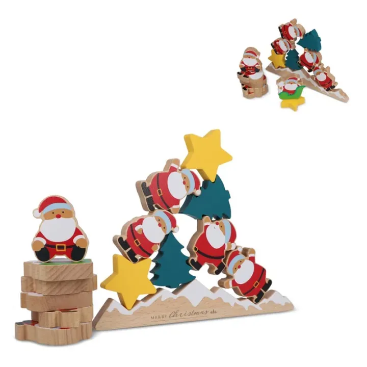InSideOut FSC Wooden Santa balancing game - LT57402 (gadzety reklamowe)